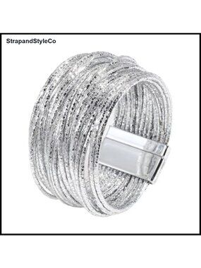 Handmade Braided Leather Wrap Bracelet Boho Cuff Wristband for Women